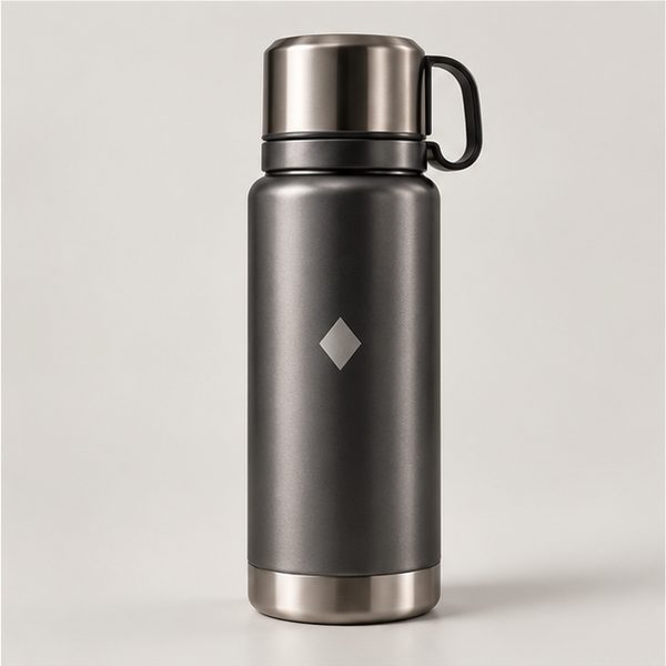 Termo de acero con tapa-taza